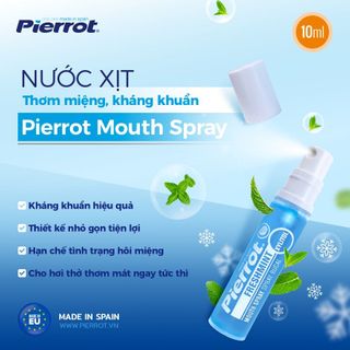 Nước xịt thơm miệng diệt khuẩn Pierrot Tây Ban Nha 10ml