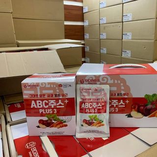 Nước Uống Detox Nước Ép Rau Củ ABC Plus 3 Hộp 90ml x  33 gói