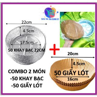 Thùng Đĩa Giấy Bạc 22cm