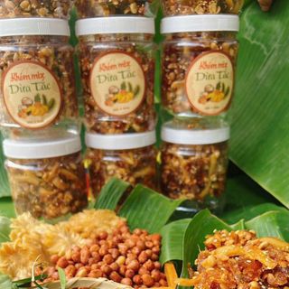 500gr Mứt Khóm thơm sên dừa tắc mix đậu phộng mè rang truyền thống