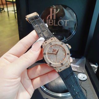 ĐỒNG HỒ CẶP CAO CẤP HU.BLOT FULL HỘT GOLD ROSE