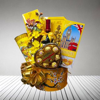 Set quà tết 6 món cao cấp đế trụ tròn 3 màu đa dạng