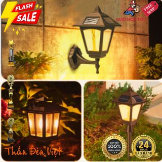 Đèn gắn tường, trụ, cắm cỏ năng lượng mặt trời sân vườn Thái Lan