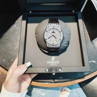ĐỒNG HỒ CẶP CAO CẤP HU.BLOT FULL HỘT SILVER