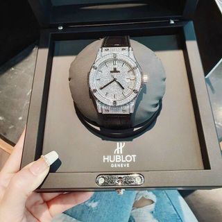 ĐỒNG HỒ CẶP CAO CẤP HU.BLOT FULL HỘT SILVER