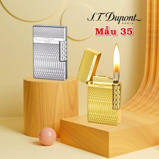 BẬT LỬA DUPONT VÂN KIM CƯƠNG 1 SỌC NGANG M35 - XÀI GAS