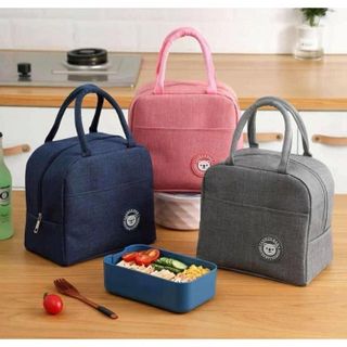 Túi giữ nhiệt cơm hình Lunch Bag Smile logo Gấu 2021 giá sỉ
