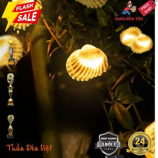 Dây đèn led vỏ sò trang trí năng lượng mặt trời Thái Lan