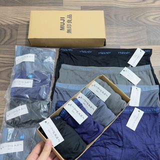 5 quần lót nam muji nhật, chất liệu cotton mềm mịn, co giãn bốn chiều.