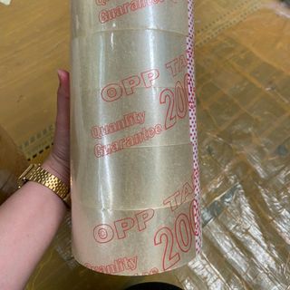 Băng keo trắng trong/vàng đục 200yard x 1,6kg (6 cuộn/cây)_hàng chính hãng_chất lượng cao giá sỉ - giá bán buôn