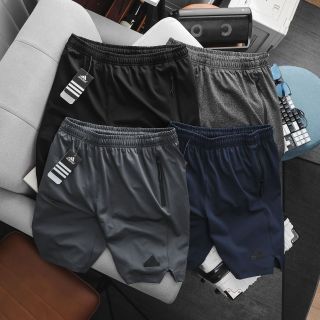 Short adid1as thun poly 2 da trơn láng, co giãn 4c, 3 túi khoá kéo. Logo nhựa dẻo hàng hãng