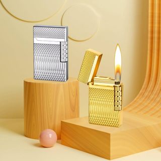 BẬT LỬA DUPONT VÂN KIM CƯƠNG 1 SỌC NGANG M35 - XÀI GAS