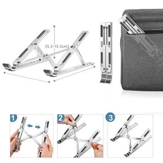 Giá đỡ LAPTOP, ĐIỆN THOẠI, MÁY TÍNH bằng nhôm có thể điều chỉnh được độ cao