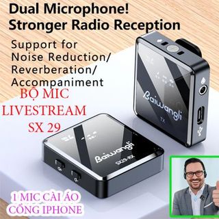 BỘ MIC LIVESTREAM SX39 - 1 MIC CỔNG IPHONE XS39 giá sỉ