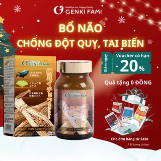 Viên Uống Bổ Não, Ngừa Đột Quỵ Tai Biến, Giúp Ngủ Ngon Nattokinase 3000FU Natto Ichou Genki Fami Nhật Bản giá sỉ