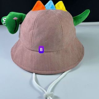 Mũ bucket trẻ em đính khủng long trên nón CQ giá sỉ