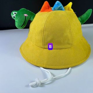 Mũ bucket trẻ em đính khủng long trên nón CQ