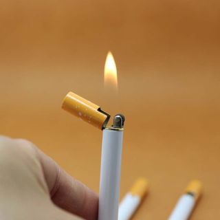 BẬT LỬA HÌNH ĐIẾU THUỐC LÁ GAS ĐÁ RÃNH TAY - XÀI GAS