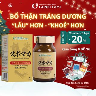 Bổ Thận Tráng Dương, Tăng Cường Sinh Lý Nam Chiết Xuất Hàu Biển, Kẽm, Nhân Sâm, Baba Supo Maca Genki Fami Nhật Bản giá sỉ