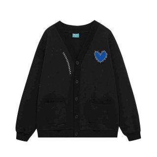 Áp khoác cardigan nam nữ hình thêu tim, from dưới 70kg. Giá sỉ - giá bán buôn