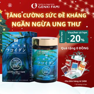 Fucoidan Okinawa Tăng Đề Kháng Miễn Dịch, Hạn Chế Oxy Hóa, Hỗ Trợ Phòng Ngừa Ung Bướu Genki Fami Nhật Bản giá sỉ