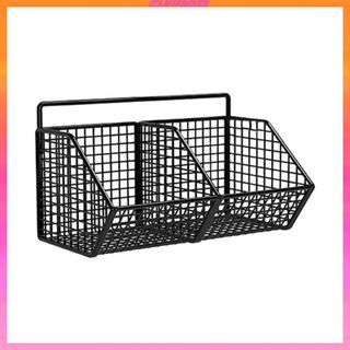 Kệ Nhà Tắm 02 Ngăn Dán Tường Hình Chữ Nhật Chất Liệu Thép Sơn Không Gỉ, Giá Đựng Đồ Nhà Tắm, Kệ Đựng Gia Vị Nhà Bếp