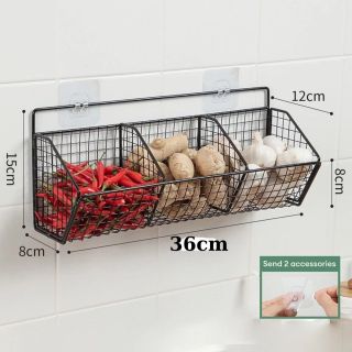 Kệ Nhà Tắm 02 Ngăn Dán Tường Hình Chữ Nhật Chất Liệu Thép Sơn Không Gỉ, Giá Đựng Đồ Nhà Tắm, Kệ Đựng Gia Vị Nhà Bếp