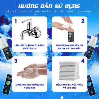 Dung Dịch Vệ Sinh Nam Giới Dạng Bọt Tuyết SATOMEN Chai 120ml, Hương Thơm Cuốn Hút Nam Tính, Ngăn Mùi 24h
