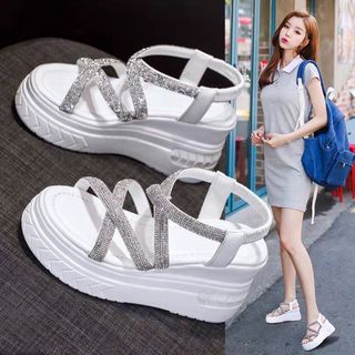 SANDAL XUỒNG DÂY CHÉO PHỐI ĐÁ