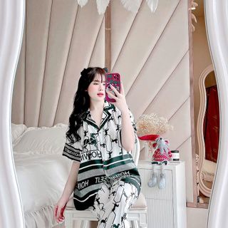 Bộ Pijama full bigsize 80kg,chất liệu lụa xước loại 1 cho bạn nữ