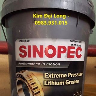Mỡ bôi trơn Sinopec EP Lithium NLGI 3 xô 17Kg giá sỉ