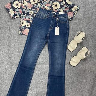 Quần loe dài xanh đậm