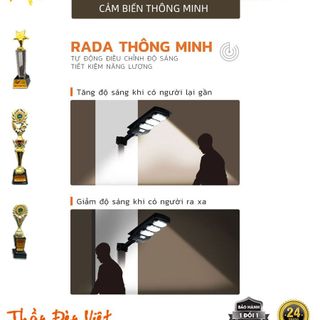 Đèn đường liền thể năng lượng mặt trời Thái Lan 60W độ sáng cao