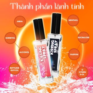 Xịt hôn môi hương quyến rũ và đam mê - Kissing Spray LOVE ESSENCE 5 Hương Trái Cây Kẹo Ngọt The Mát Độc Đáo Chai 20ml