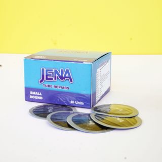 Miếng vá lốp xe máy, ô tô, miếng vá vỏ không săm JENA Small Round JN-11 43mm (40 miếng/hộp)