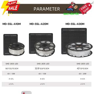 Dây đèn led trang trí năng lượng mặt trời 10M ánh sáng vàng