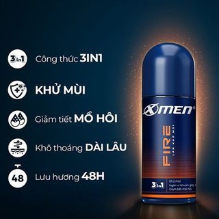 Lăn khử mùi X-Men Fire Active thơm mạnh mẽ 50ml