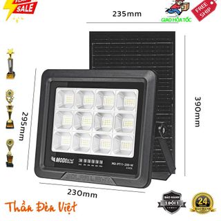 Đèn pha năng lượng mặt trời Thái Lan 200W cảm biến ánh sáng