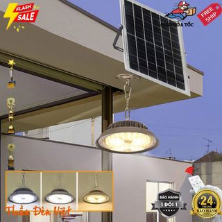 Đèn thả năng lượng mặt trời hàng Thái Lan 100W, 3 chế độ màu, dây 7m