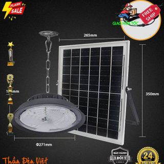 Đèn thả năng lượng mặt trời hàng Thái Lan 300W, 3 chế độ màu, dây 7m