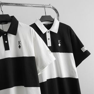 Áo thun nam cổ bẻ, áo phông nam ngắn tay oversize Poker