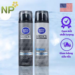 Kem Bọt Cạo Râu White Rain Men's Collection Shave Cream Solar Rush 207ml Làm mềm râu, tránh gây tổn thương cho da giá sỉ