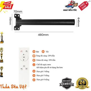 Đèn đường năng lượng mặt trời liền thể Thái Lan 120W, chống thấm nước