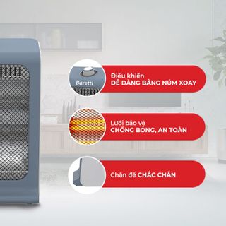 Sưởi Điện Hồng Ngoại Baretti BRD702