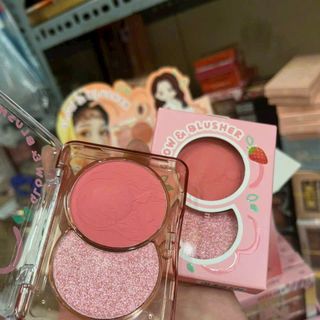 Phấn má hồng, highlighter,Kis Baeuty, mọng nước, mặt bóng, kết cấu mịn, màu đẹp, lâu trôi, 2in1