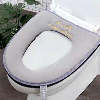 Đệm Lót Bồn Cầu Mùa Đông Mềm Mại Ấm Áp Có Thể Tháo Rời Và Giặt Sạch