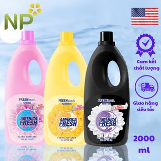 Nước xả mềm vải America Fresh Chai 2L Hương thơm tươi mát bốn mùa, Lưu hương lâu trên quần áo Thương hiệu đến từ Mỹ giá sỉ