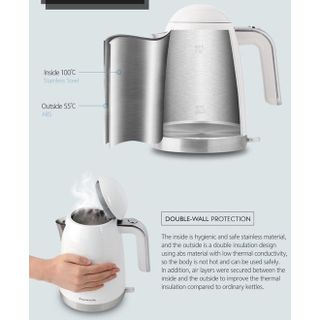 Ấm điện đun nước siêu tốc hai lớp cách nhiệt 1,5L Lacuzin - LCZ1802