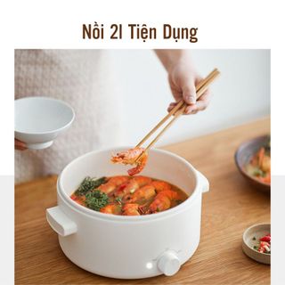 Nồi Lẩu Mini Đa Năng ,Nồi Đa Năng Có Hấp, Chiên, Rán 2L 700W Pinewoods Chất Lượng Cao