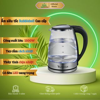 Ấm Siêu Tốc BUBBLEBOIL THE GARDEN Thủy Tinh Cao Cấp Dung tích 2 Lít